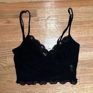 Adika black mesh top